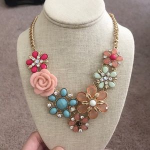 Floral statement necklace